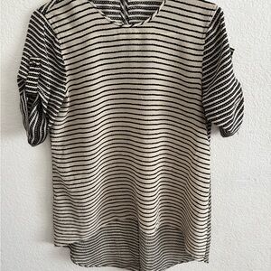 Striped Black and White Women's Top